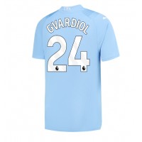 Fotbalové Dres Manchester City Josko Gvardiol #24 Domácí 2023-24 Krátký Rukáv